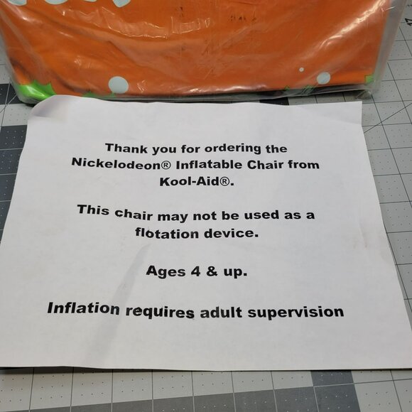 Nickelodeon Inflatable Chair From Kool-Aid Slime Green Promotional Vtg New Rare - Picture 5 of 6